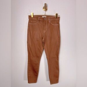 L’AGENCE Waxy Stitched Tan Denim Jeans Size 27